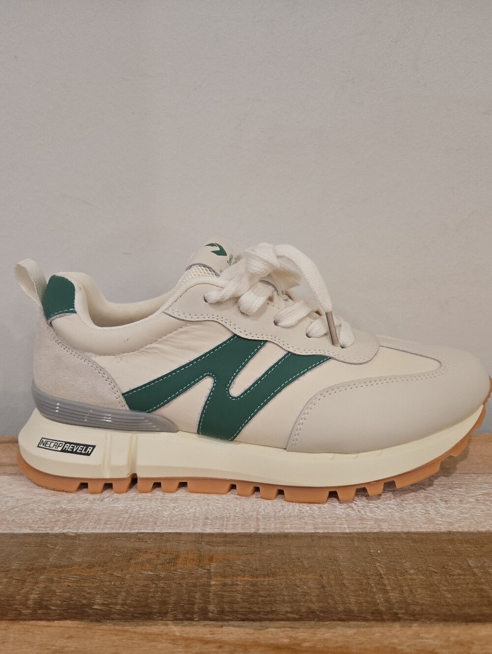 Somiliss City Cortez Sneakers Women Green Genuine Leather/Suede